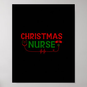 Geschenk für Krankenschwester   Christmas Nurse Poster