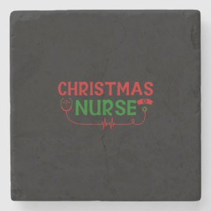 Geschenk für Krankenschwester   Christmas Nurse Steinuntersetzer
