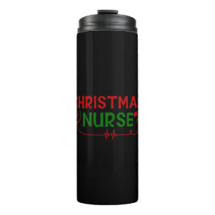 Geschenk für Krankenschwester   Christmas Nurse Thermosbecher