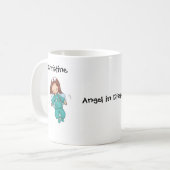 Geschenk für Krankenschwester - Engel in der Kaffeetasse (Vorderseite Links)