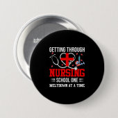 Geschenk für Krankenschwester | Erste Krankenpfleg Button (Vorne & Hinten)