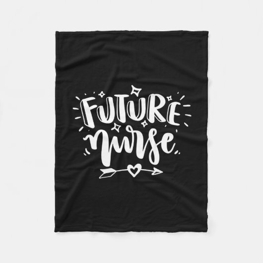 Geschenk für Krankenschwester | Future Nurse Fleecedecke (Vorderseite)