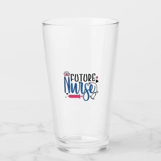 Geschenk für Krankenschwester | Future Nurse Glas (Vorderseite)