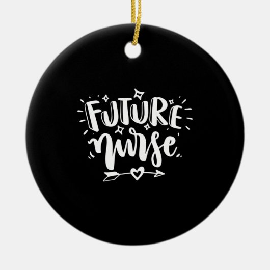 Geschenk für Krankenschwester | Future Nurse Keramik Ornament (Vorne)