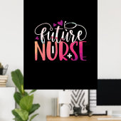 Geschenk für Krankenschwester | Future Nurse Poster (Heimbüro)
