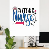Geschenk für Krankenschwester | Future Nurse Poster (Heimbüro)