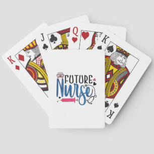 Geschenk für Krankenschwester Future Nurse Spielkarten