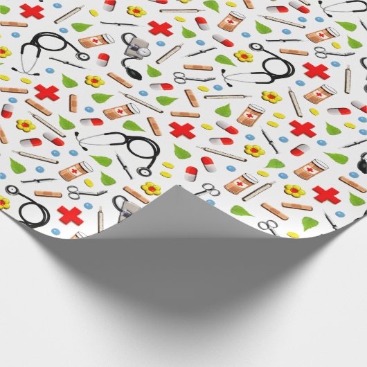 Geschenk für Krankenschwester Geschenkpapier (Ecke)