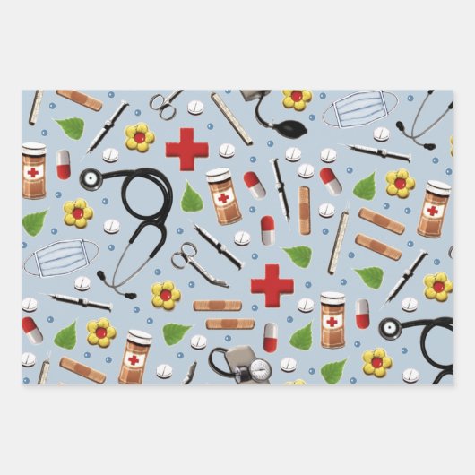 Geschenk für Krankenschwester Geschenkpapier Set (Vorderseite 3)