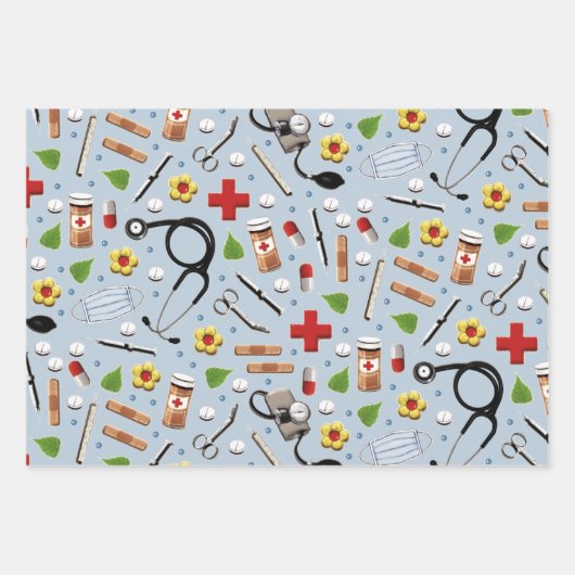 Geschenk für Krankenschwester Geschenkpapier Set (Vorderseite)