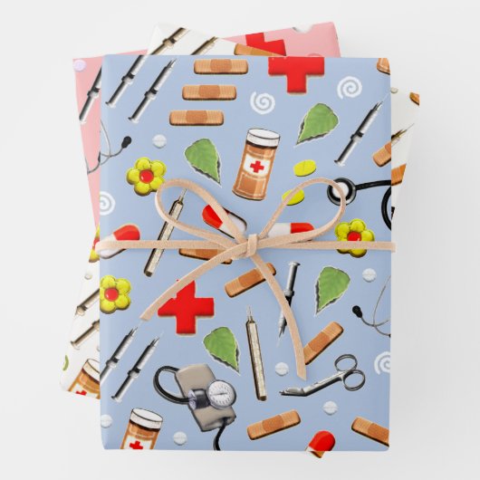 Geschenk für Krankenschwester Geschenkpapier Set (Beispiel)