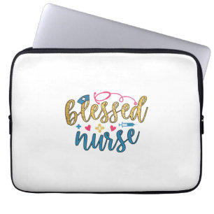 Geschenk für Krankenschwester Gesegnete Krankens Laptopschutzhülle