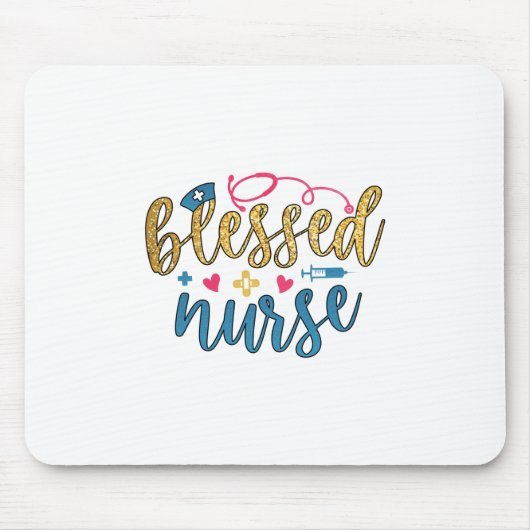 Geschenk für Krankenschwester | Gesegnete Krankens Mousepad (Vorne)