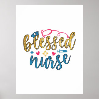 Geschenk für Krankenschwester | Gesegnete Krankens Poster