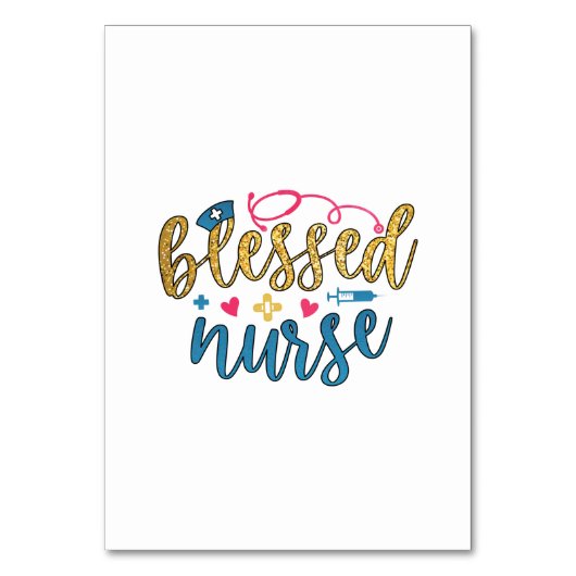 Geschenk für Krankenschwester | Gesegnete Krankens Tischnummer (Vorderseite)