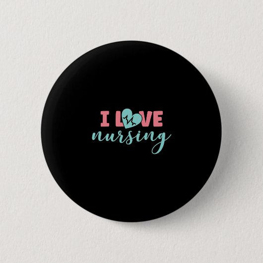 Geschenk für Krankenschwester | I Liebe Pflege Button (Vorderseite)