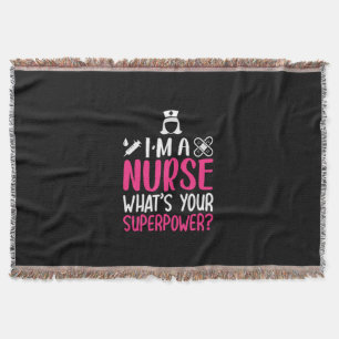 Geschenk für Krankenschwester Ich bin eine Krank Decke