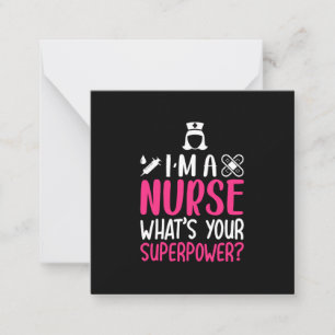 Geschenk für Krankenschwester   Ich bin eine Krank Mitteilungskarte