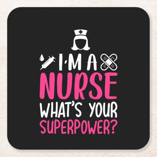 Geschenk für Krankenschwester Ich bin eine Kranken Rechteckiger Pappuntersetzer (Vorderseite)