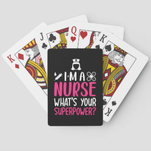 Geschenk für Krankenschwester Ich bin eine Kranken Spielkarten