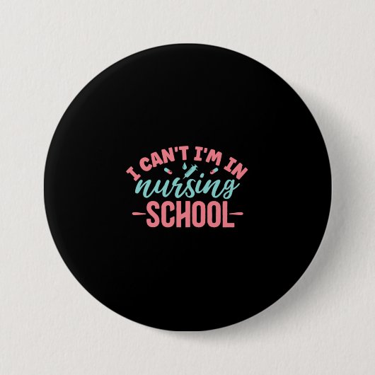 Geschenk für Krankenschwester | Ich bin in der Kra Button (Vorderseite)