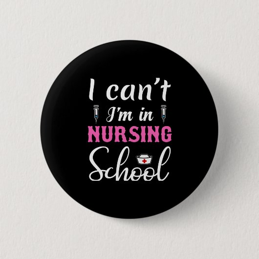 Geschenk für Krankenschwester | Ich bin in der Kra Button (Vorderseite)