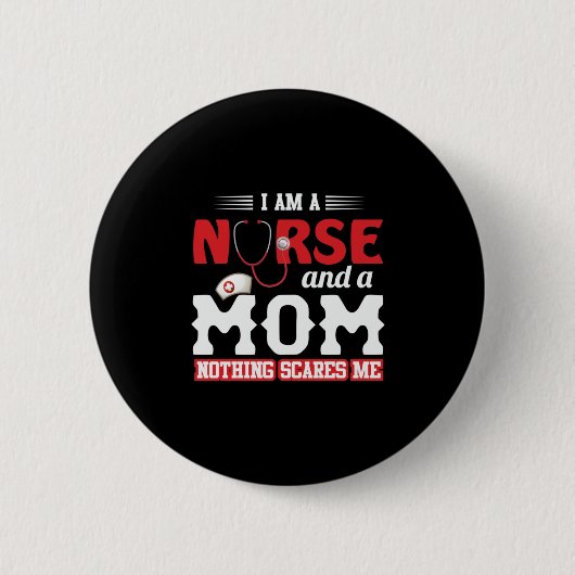 Geschenk für Krankenschwester | Ich bin Krankensch Button (Vorderseite)
