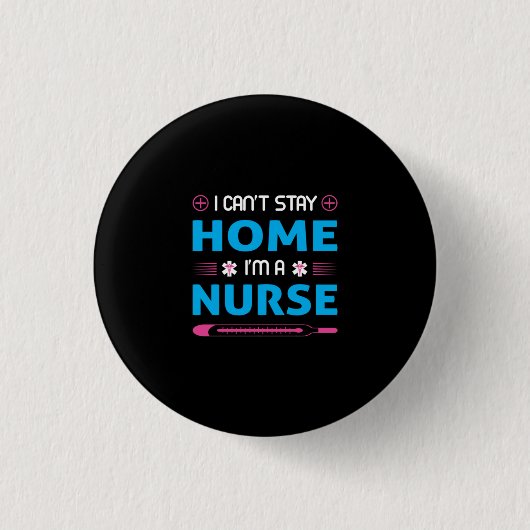 Geschenk für Krankenschwester | Ich bin Krankensch Button (Vorderseite)