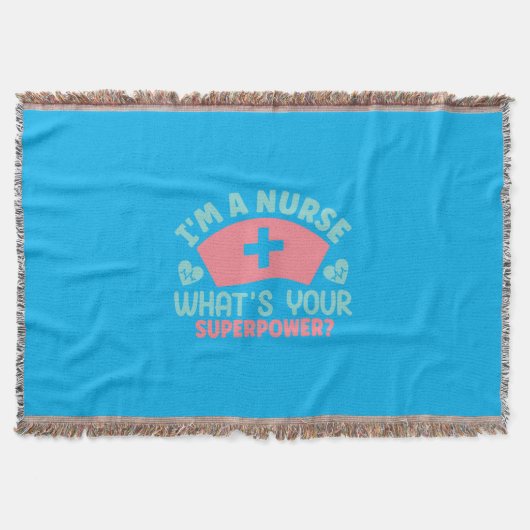Geschenk für Krankenschwester | Ich bin Krankensch Decke (Vorderseite)