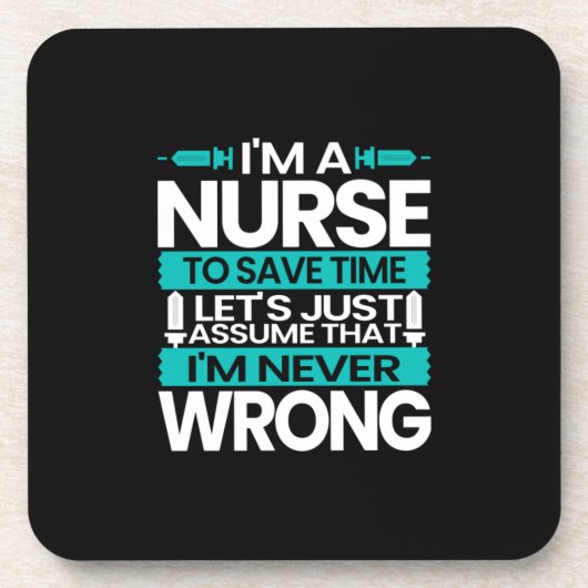 Geschenk für Krankenschwester | Ich bin Krankensch Getränkeuntersetzer (Vorderseite)