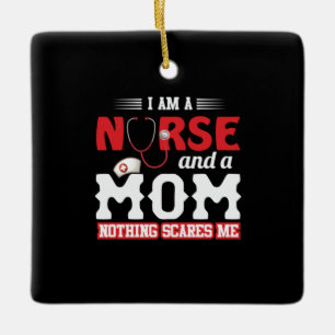 Geschenk für Krankenschwester Ich bin Krankensch Keramikornament