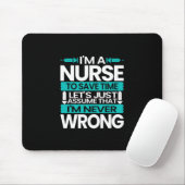 Geschenk für Krankenschwester | Ich bin Krankensch Mousepad (Mit Mouse)