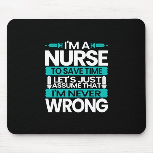 Geschenk für Krankenschwester | Ich bin Krankensch Mousepad (Vorne)