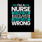 Geschenk für Krankenschwester | Ich bin Krankensch Poster (Küche)
