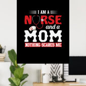 Geschenk für Krankenschwester | Ich bin Krankensch Poster (Heimbüro)