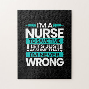 Geschenk für Krankenschwester Ich bin Krankensch Puzzle
