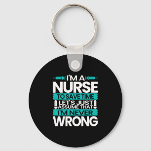 Geschenk für Krankenschwester Ich bin Krankensch Schlüsselanhänger
