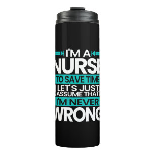 Geschenk für Krankenschwester Ich bin Krankensch Thermosbecher