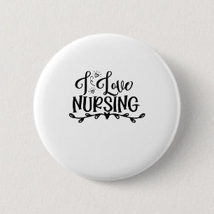 Geschenk für Krankenschwester Ich liebe Pflege Button