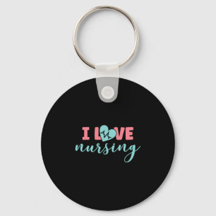 Geschenk für Krankenschwester Ich liebe Pflege Schlüsselanhänger