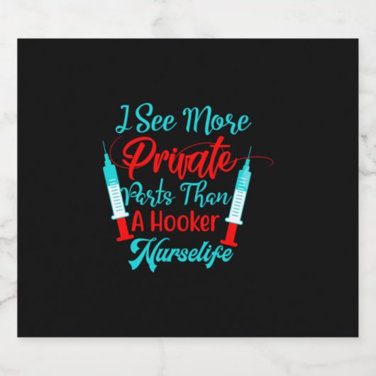 Geschenk für Krankenschwester | Ich sehe mehr priv Bierflaschenetikett (Einzelnes Label)