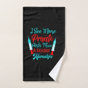 Geschenk für Krankenschwester Ich sehe mehr priv Handtuch