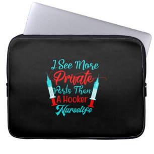 Geschenk für Krankenschwester Ich sehe mehr priv Laptopschutzhülle