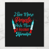 Geschenk für Krankenschwester | Ich sehe mehr priv Weinetikett (Einzelnes Label)