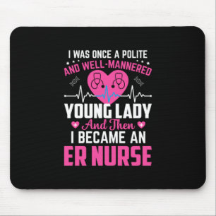 Geschenk für Krankenschwester Ich war einmal die Mousepad