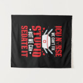 Geschenk für Krankenschwester | ICU-Krankenversich Wandteppich (Vorderseite (Horizontal))