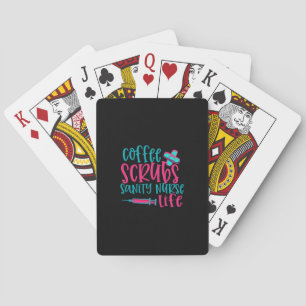 Geschenk für Krankenschwester Kaffeekrubs Sanity Spielkarten