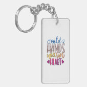 Geschenk für Krankenschwester | Kalte Hände Varm H Schlüsselanhänger (Vorderseite links)