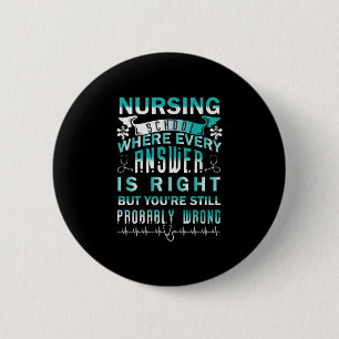 Geschenk für Krankenschwester Krankenschule, in Button