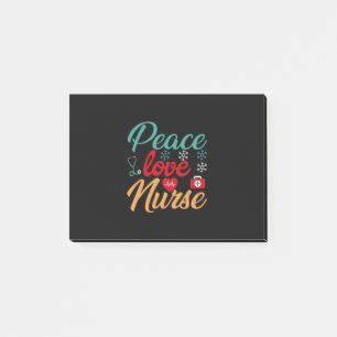 Geschenk für Krankenschwester Liebe für Frieden Post-it Klebezettel